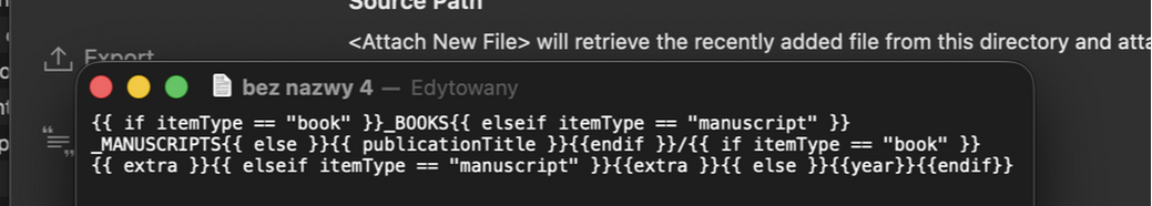 Example Attanger folder definition conditional statements